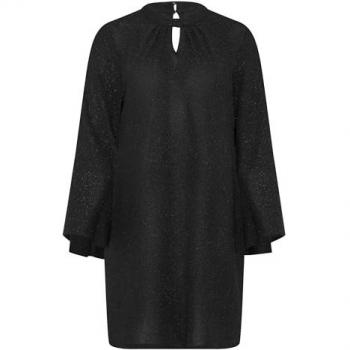 Elegant Gold Bell‑Sleeve Dress