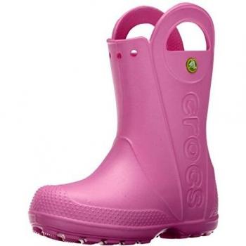 Crocs Botas de Agua Handle It Rain Boot K, Rosa para Niños