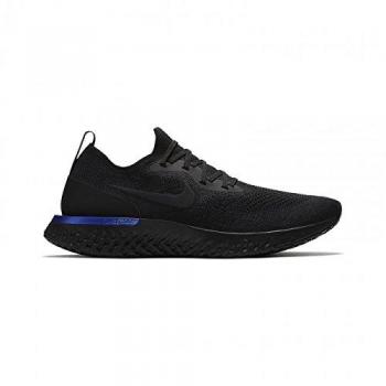 NIKE Damen WMNS Epic React Flyknit Laufschuhe, Schwarz/Racer Blau, 42.5 EU