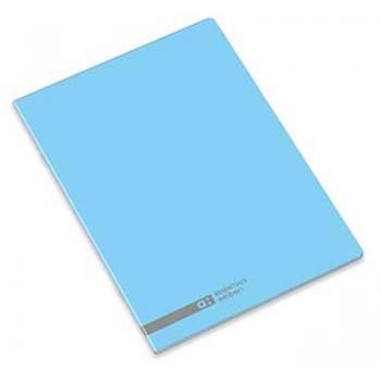 Caderno Agrafado Ambar School Azul A4 Pautado 70g 48 Folhas