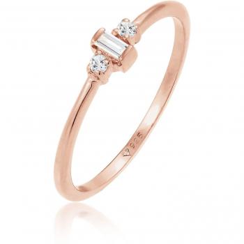 Elli Premium Trauring – Rechteckiger Topas‑Ring aus 925 Silber (Gold P), 1 ct – 52 mm