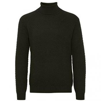 Solid Rollkragenpullover „Rollkragenpullover SDClive“ Herren L Rossa Braun Baumwollunifarben Casual