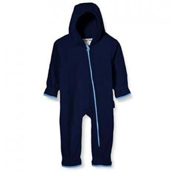 Playshoes Tuta in pile blu con dettagli colorati