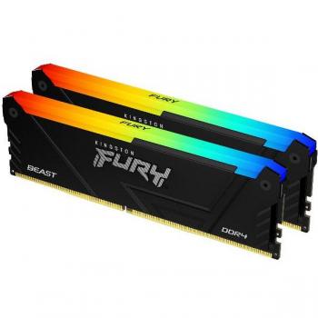 Kingston Fury Beast (2 x 16GB, 2666 MHz, DDR4-RAM, DIMM), RAM, Schwarz