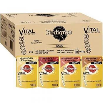 Wet Dog Food Pedigree Puppy / Senior or Adult Food 80 Pouches x100g