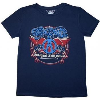 Aerosmith Ladies Rainbow Spade 2XL Blue Tee