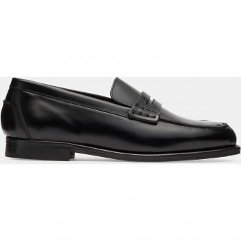 Mocasines LOTTUSSE modelo Banda Chris de mujer en piel de vacuno color negro