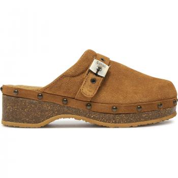 Scholl Pescura 50 Clogs – Braun Kork‑Pantoletten (F31632)
