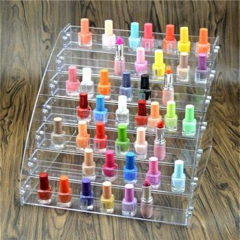 Transparent Lipstick and Nail Polish Holder