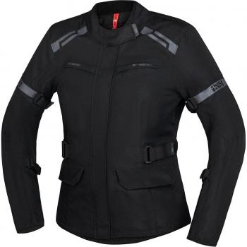 IXS Evans-ST 2.0 Veste textile imperméable à l’eau pour dames de moto Noir taille : M