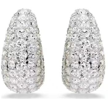 Swarovski Orecchini Clip Donna Redondo Bianchi Placcato Rodio