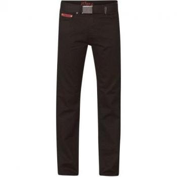 Duke London Mens Mario Bedford Cord Tuta con Cintura 34XL Nero
