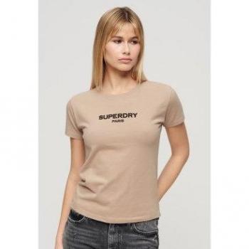 Superdry Women's Sport Luxe Graphic T-shirt Warm Grey