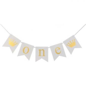 First Birthday Crown Banner for Boys and Girls