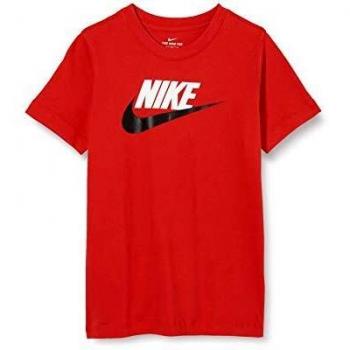 Nike T-Shirt Futura Icon Td, Maglietta A Maniche Corte Bambini, University Red/Black, L