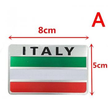 Emblème 3D Métallisé Italia