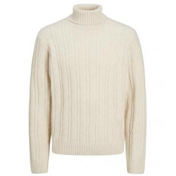 Jack & Jones Premium Strickpullover mit Rollkragen Modell 'BLATRENT' in Sand, Größe XL