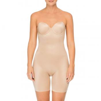 Low-Back Plunge Mid-Thigh BodyShaper by Spanx – Champagne – Medium