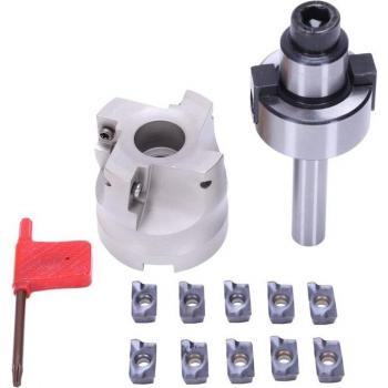 Kit Fraisage Angle Droit C12 FMB22+400R 50 mm – 10 inserts APMT1604 avec clé d'outil