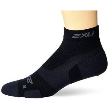 Vectr Light Cushion Compression Socks, 2XU, M, Black/Titanium, Unisex