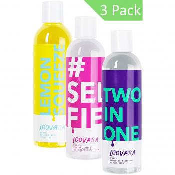 Loovara Gleitgel Massageöl für Vorspiel und Sex 3x250ml