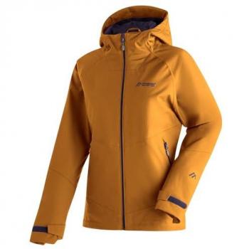 Damen Wanderjacke MAIER SPORTS Solo Tipo W, Gr. 46, hellbraun, 100% Polyester, atmungsaktiv, wasserdicht, mit Kapuze
