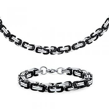 Set de Pulsera y Collar Noir‑Argento