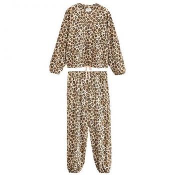 Pyjama Coton 100% Léopard Long Manches 2XL Tall
