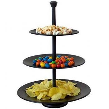 Etagere 3 Ebenen Mattschwarz 36,5 cm