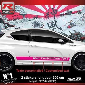 Autocollant décoratif bas de caisse 00BXZ pour Peugeot 208