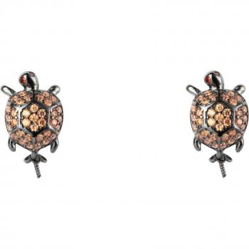 Lancaster Orecchini Jlaearturtle 1,2mm Brown / Ip Black Taglia Unica