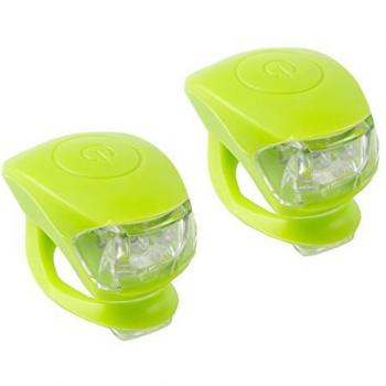 Set di Mini Luci LED in Silicone Verde M-WAVE con 3 Funzioni e Batterie Incluse