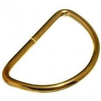 Decorative Curtain Blind Tie Back D Ring in EB Brass Plated Metal 25mm
