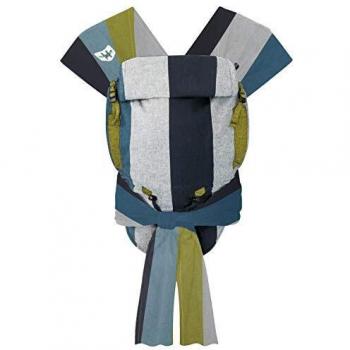 Babytrage Hoppediz Hop‑Tyé Buckle – Halb‑Buckle-Mei‑Tai Bauch‑ und Rücken­träger, Design Aberdeen, einheits