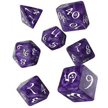 Lavender‑White Classic Dice Bundle for RPGs
