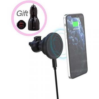 Cargador inalámbrico para coche con soporte magnético 15W iPhone 12/12 Mini/12 Pro/12 Pro Max