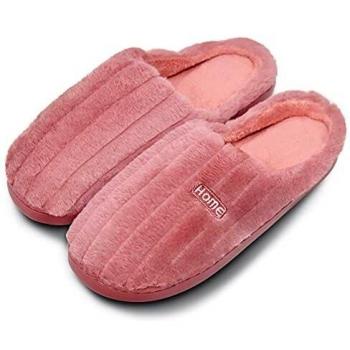 Pantofole Donna Invernali con Suola Morbida e Antiscivolo per Casa (D21721, Rosso_39)