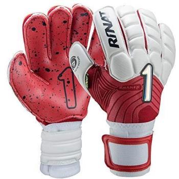 Rinat SPEKTER Turf Torwarthandschuh für Kinder (Kraken), Rot/Weiß, 4 cm