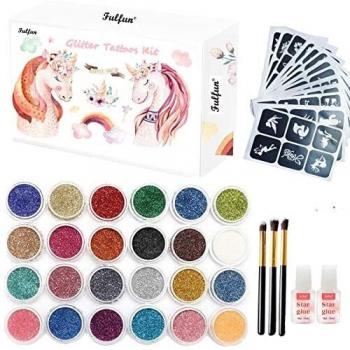 Glitter Tattoo Body Art Kit for Events