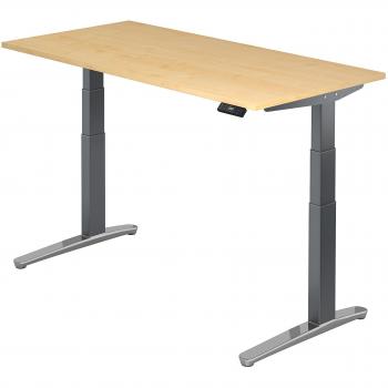 Bureau Réglable Électriquement 160x80cm Érable/Graphite