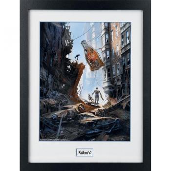 Gerahmtes Fallout 4 Poster – Straßenansicht (30x40cm)