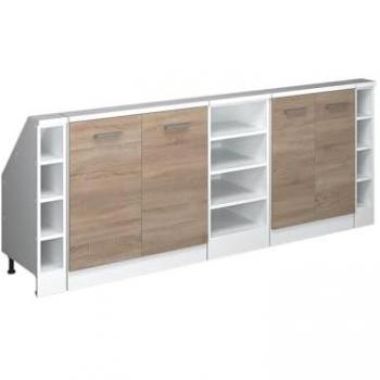 Lot de 5 meubles de rangement sous pente Rion, Vicco, Sonoma/blanc