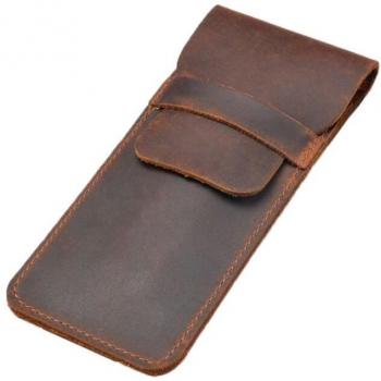 Trousse Artisanale Cuir Brun – Office & College