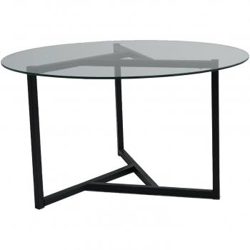 Ripiano Soggiorno 75x75h42 Nero Trasparente