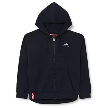 Giacca di Felpa Alpha Industries Blu Notte e Bianco