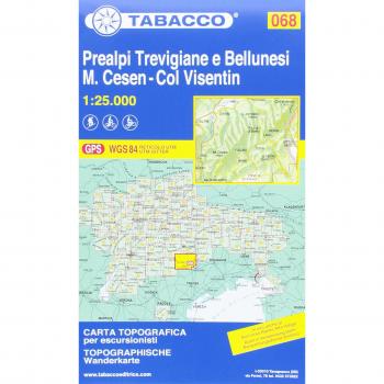 Tabacco topographische Wanderkarte Prealpi Trevigiane e Bellunesi