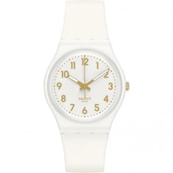 White Bishop Swatch: Reloj de mujer con correa blanca