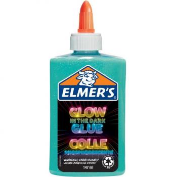 Blauwe kinderlijm Elmer's met glow in the dark effect