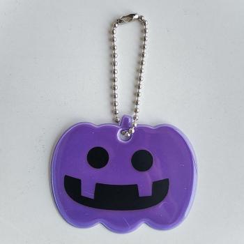 10Pcs Reflective Pumpkin Monster Keychains for Night Safety