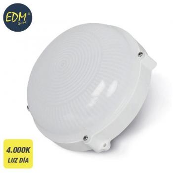 Aplique exterior LED circular 12W 1080 lúmenes IP65 4000K EDM